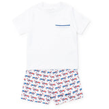 Lila and Hayes Patriotic Short Set