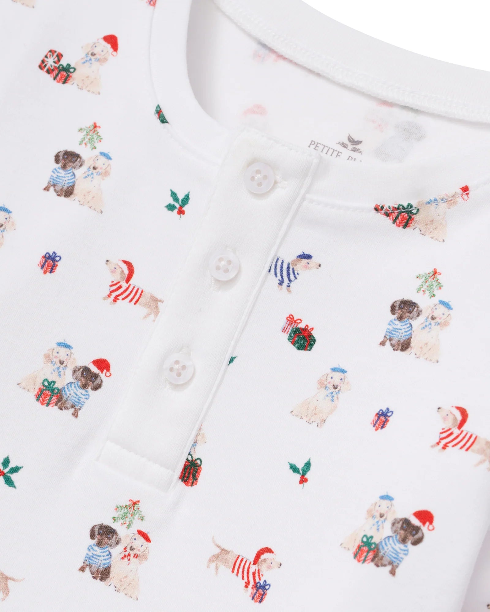 Petite Plume Woof de Noël Snug Fit Pajamas