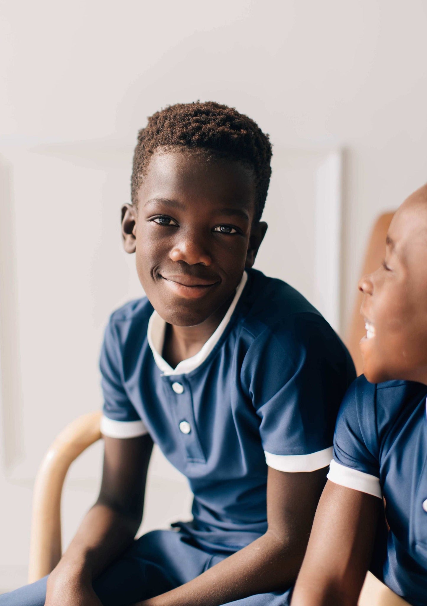 Courtside Kids Classic Navy Blade Polo