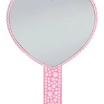 Iscream Pink Pearl Heart Hand Mirror