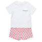 Lila and Hayes Hudson Boys' Short Set - Fire Truck Red