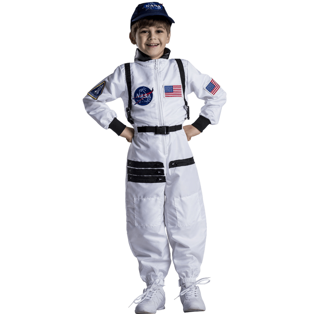 Dress Up America NASA Astronaut Costume White - Kids