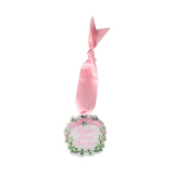 Over the Moon Baby's First Christmas Ornament- Pink