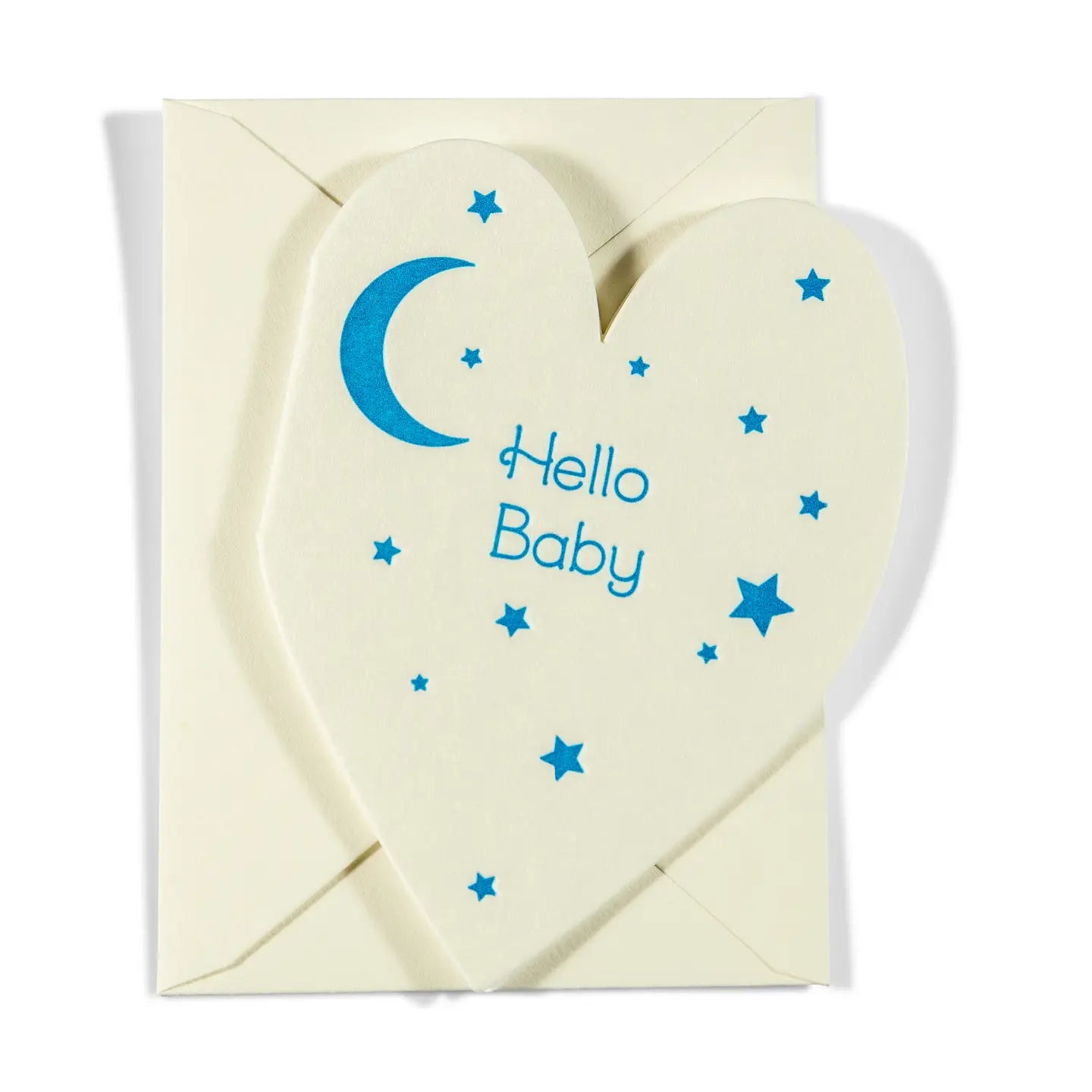 Mini Hello Baby Moon & Stars Greeting Card