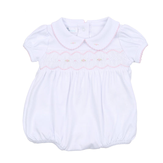 Magnolia Baby Ava and Archie Smocked Collared Girl Bubble