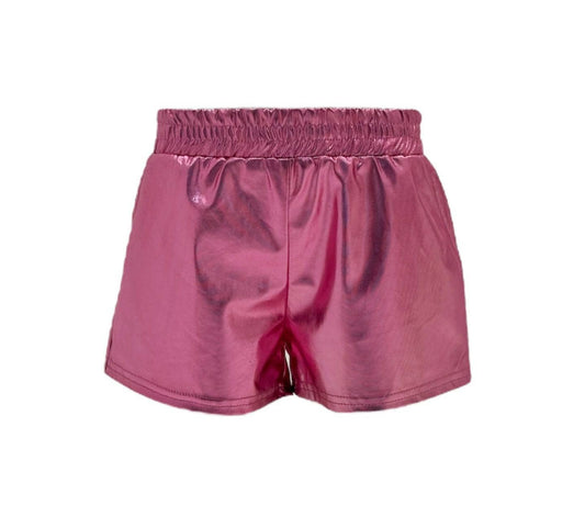 Lola and the Boys Pink Metallic Track Shorts