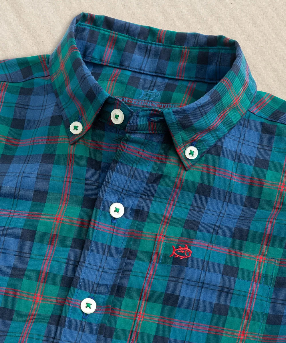 Southern Tide Skipjack Sport Shirt- Green Grove