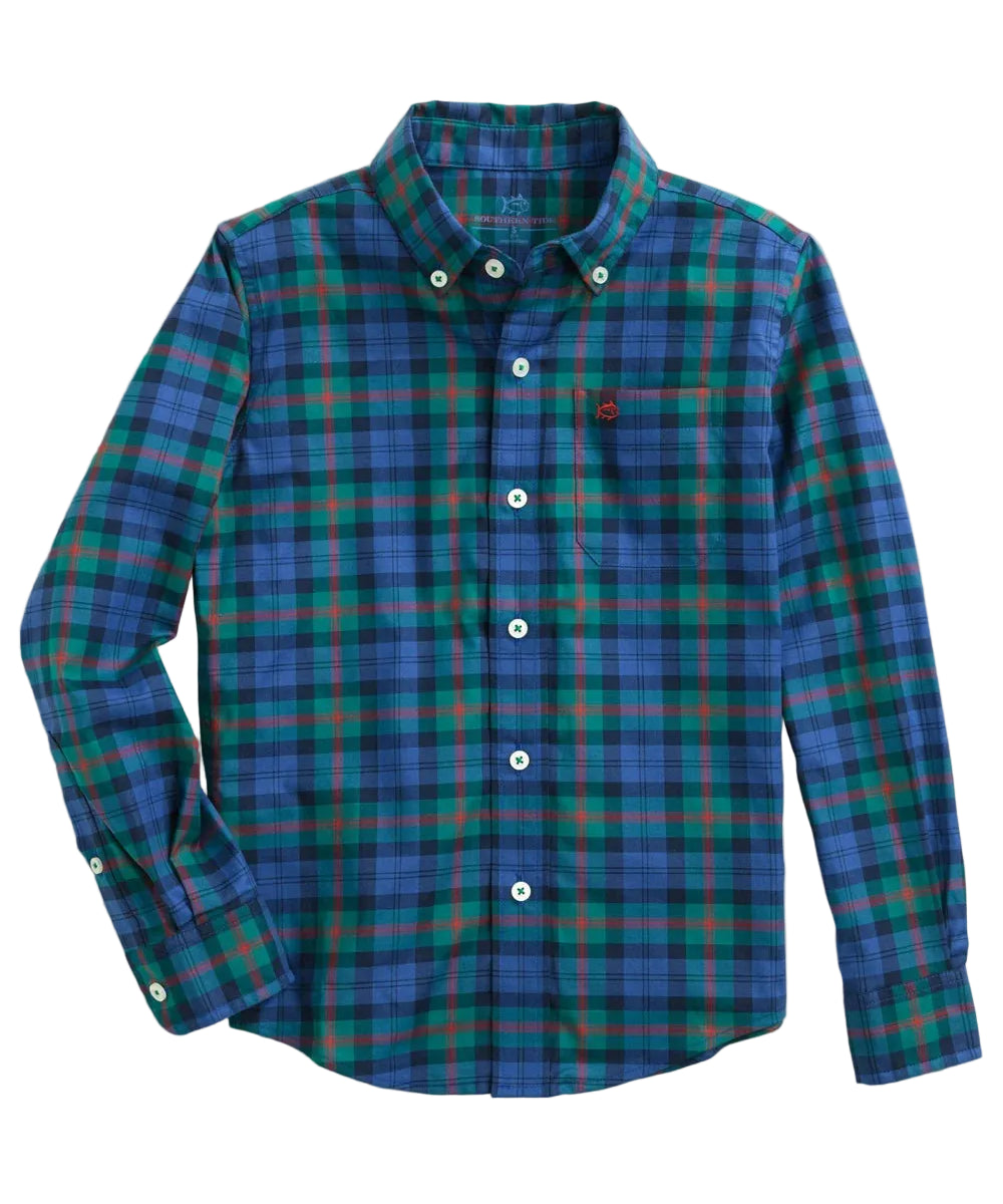 Southern Tide Skipjack Sport Shirt- Green Grove