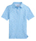 Southern Tide Driver Beach Palms Printed Performance Polo- Ocean Channel