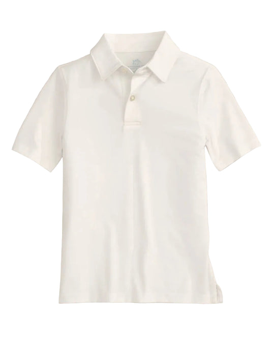 Southern Tide Driver Performance Polo Shirt- White