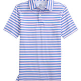 Southern Tide Driver Waterway Stripe Performance Polo- Ocean Channel