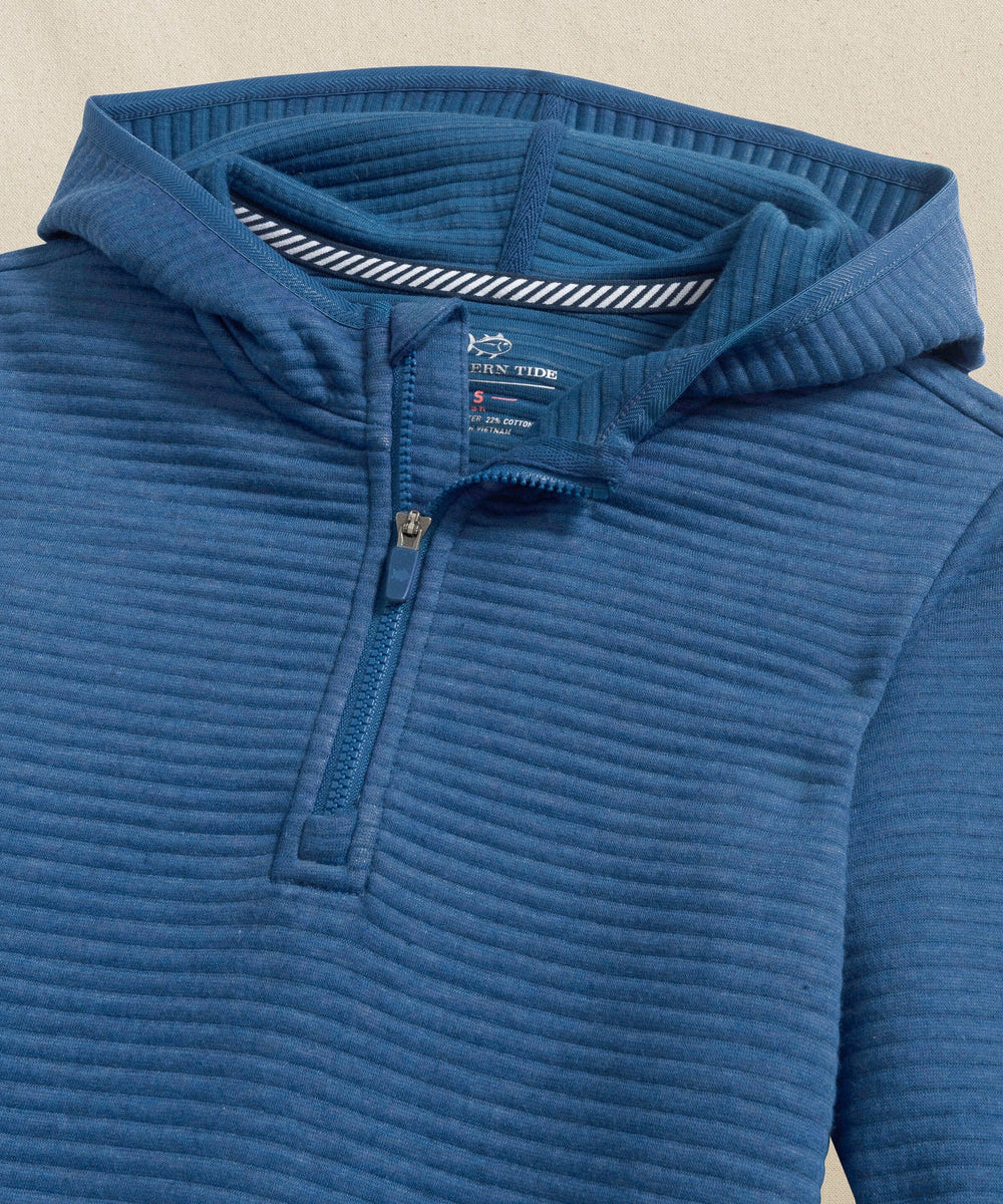 Southern Tide Ottoman Heather Quarter Zip - Nautical Blue