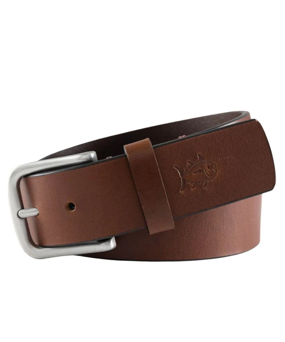Southern Tide Light Brown Leather Belt