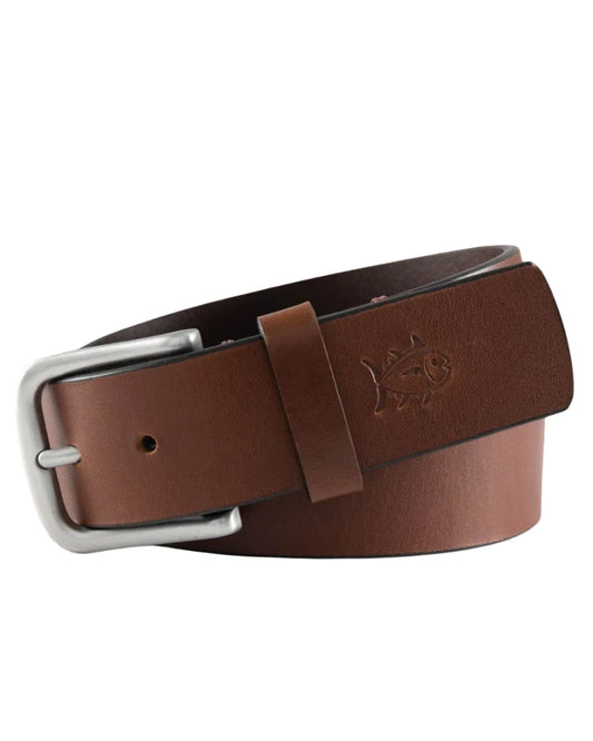 Southern Tide Light Brown Leather Belt