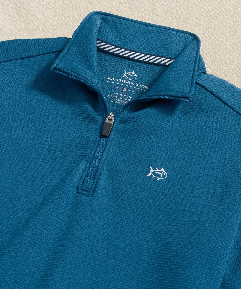 Southern Tide Schooner Quarter Zip - Nautical Blue