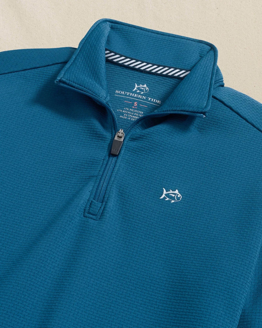 Southern Tide Schooner Quarter Zip - Nautical Blue
