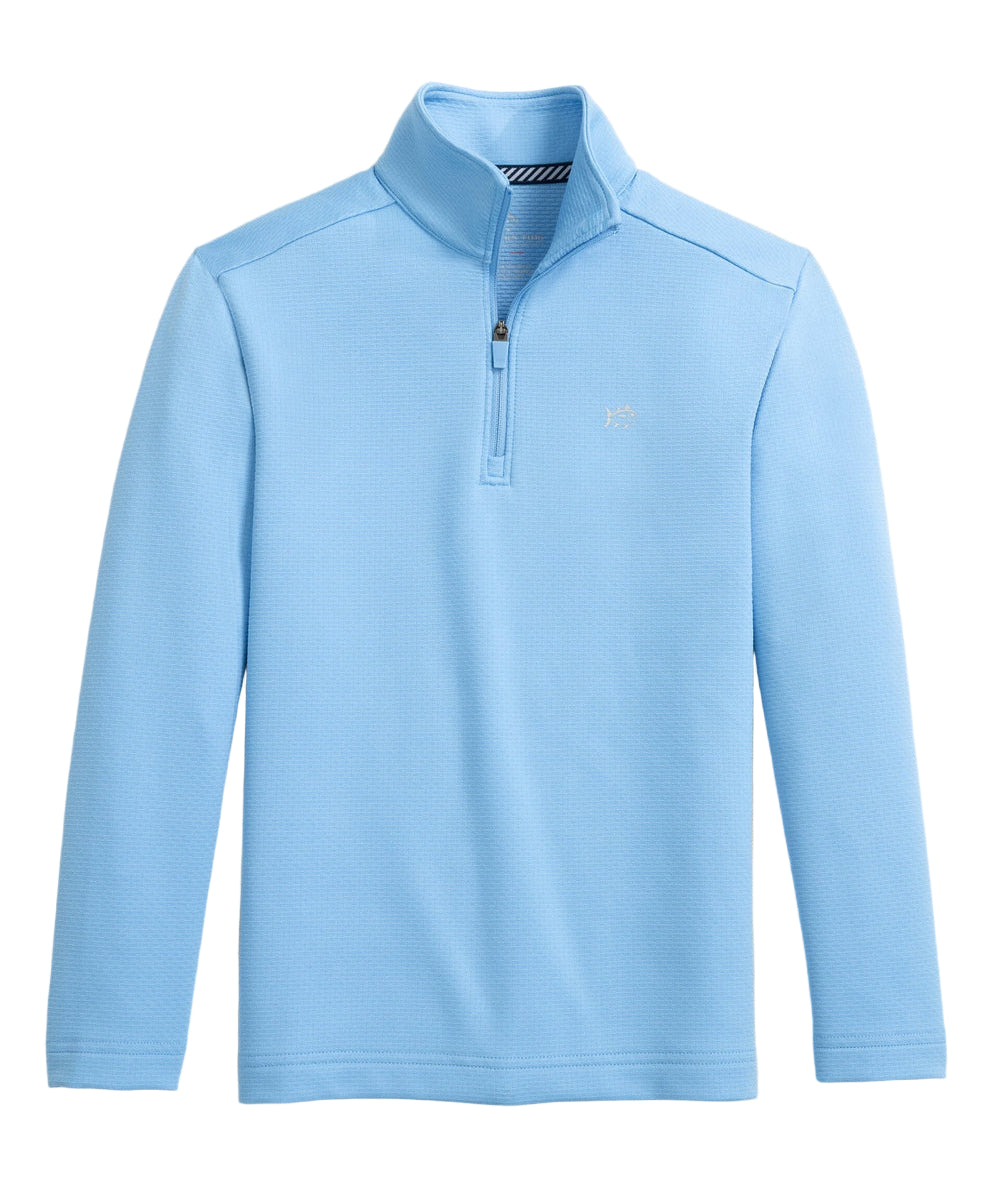 Southern Tide Boys SChooner Quarter Zip Ocean Channel Blue