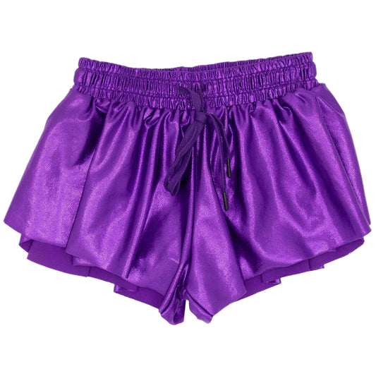 Butterfly Shimmer Purple Flowy Shorts