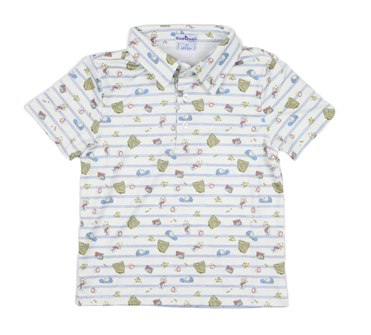 BlueQuail 7th Inning Stretch Polo Short Sleeve Shirt