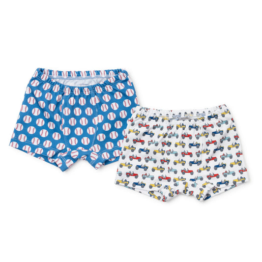 Lila and Hayes James Boys' Underwear Set - Cruisin Jeeps/Baseball Grand Slam