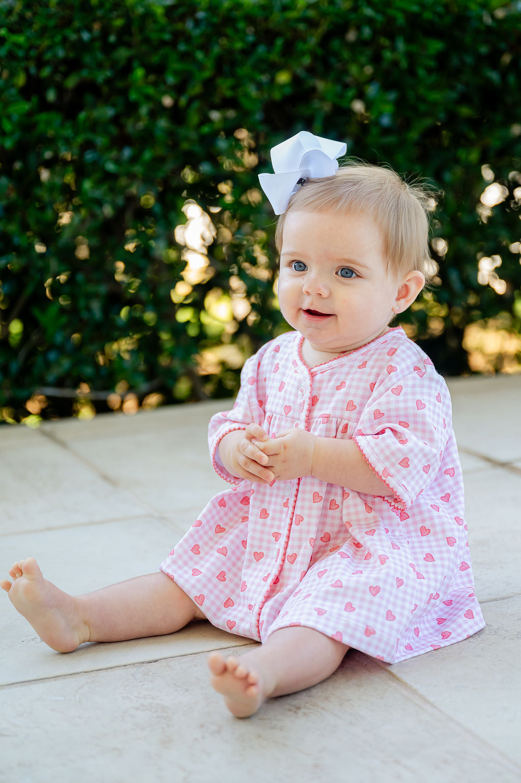 Ruth and Ralph Pink Hearts Layette Set