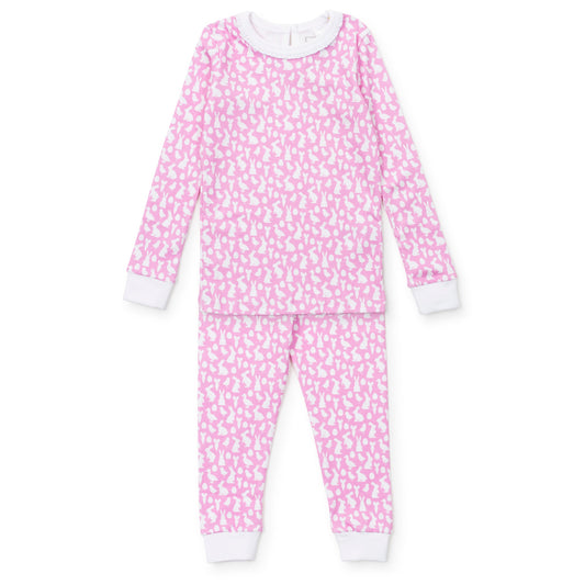 Lila and Hayes Ava Girls' Pajama Pant Set - Easter Time Pink