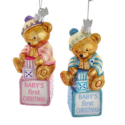 Kurt S. Adler Baby Bear First Christmas Ornament