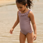 Minnow Girls Cafe Flora Ruffle Collar One Piece