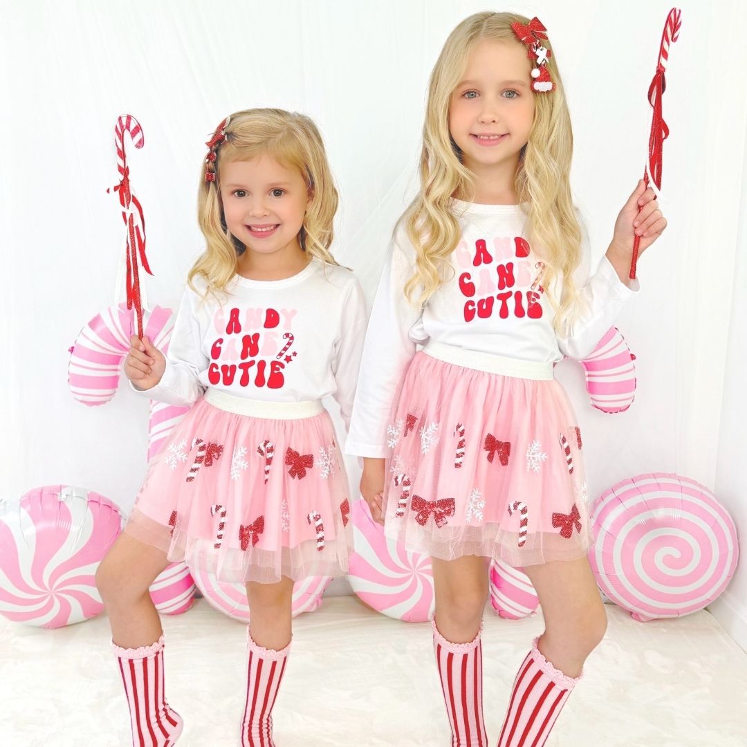 Sweet Wink Candy Cane Cutie Sequin Christmas Tutu