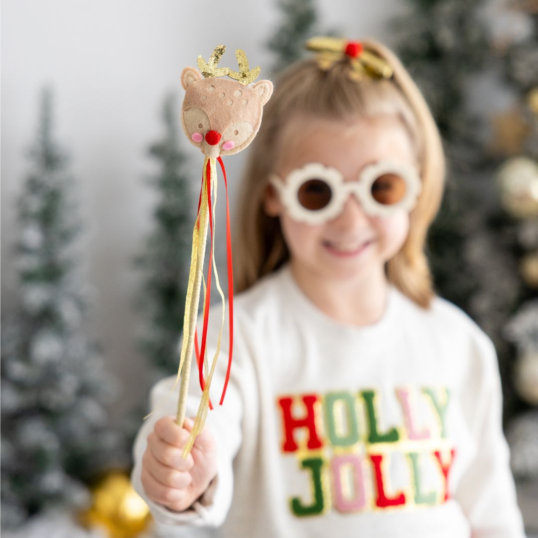 Sweet Wink Reindeer Christmas Wand