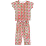 Lila and Hayes Merrick Girls' Pant Set - Floral Noel