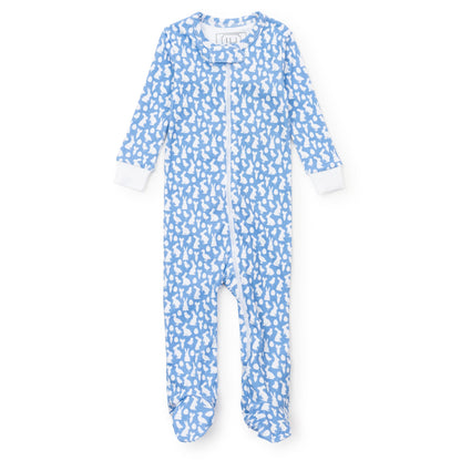 Lila and Hayes Parker Boys' Zipper Pajama - Easter Time Blue