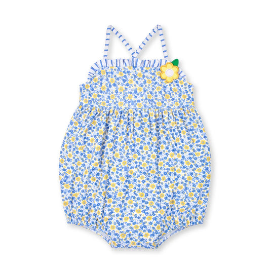 Floral Bubble Swimsuit With Flower