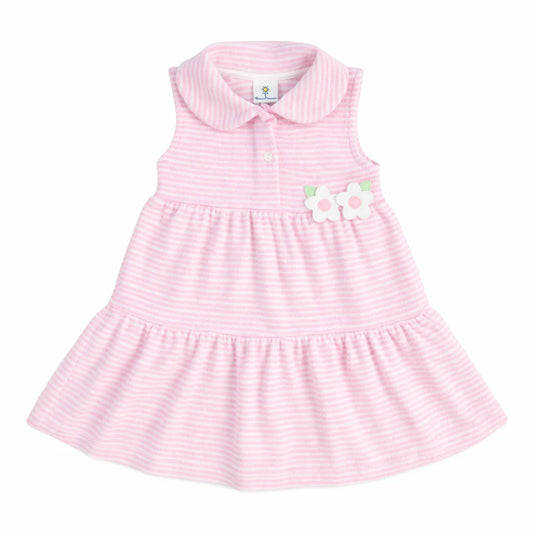 Florence Eiseman Stripe Terry Dress With Flowers