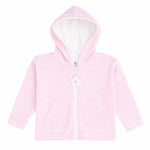 Florence Eiseman Stripe Terry Hoodie With Flower Hooded Coverup