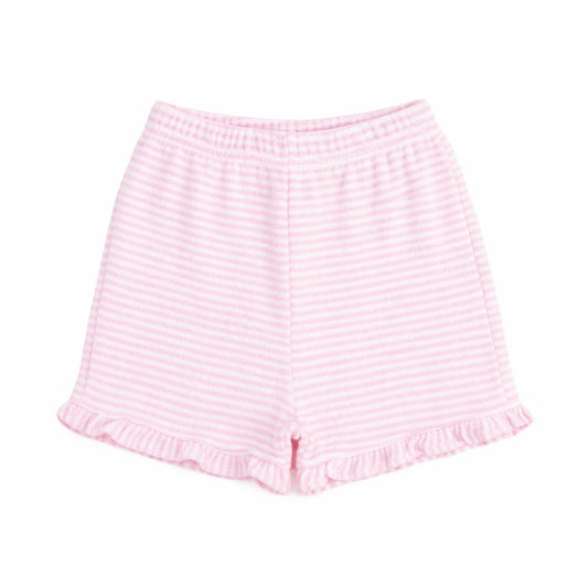 Pink Stripe Terry Shorts