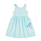 Florence Eiseman Gingham Linen Look Dress With Flowers