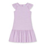 Crinkle Lawn Dress With Shirred Hem Ruffle