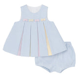 Florence Eiseman Multicolor Seersucker Dress and Bloomers