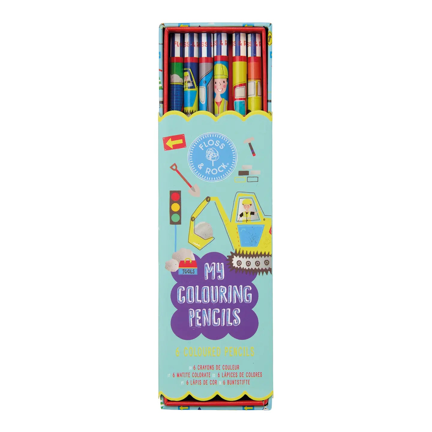 Floss & Rock My Coloring Pencils- Construction