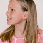 LeMel Kid Enamel Pink Star Stud Earring 14K