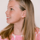 LeMel Kid Enamel Pink Star Stud Earring 14K
