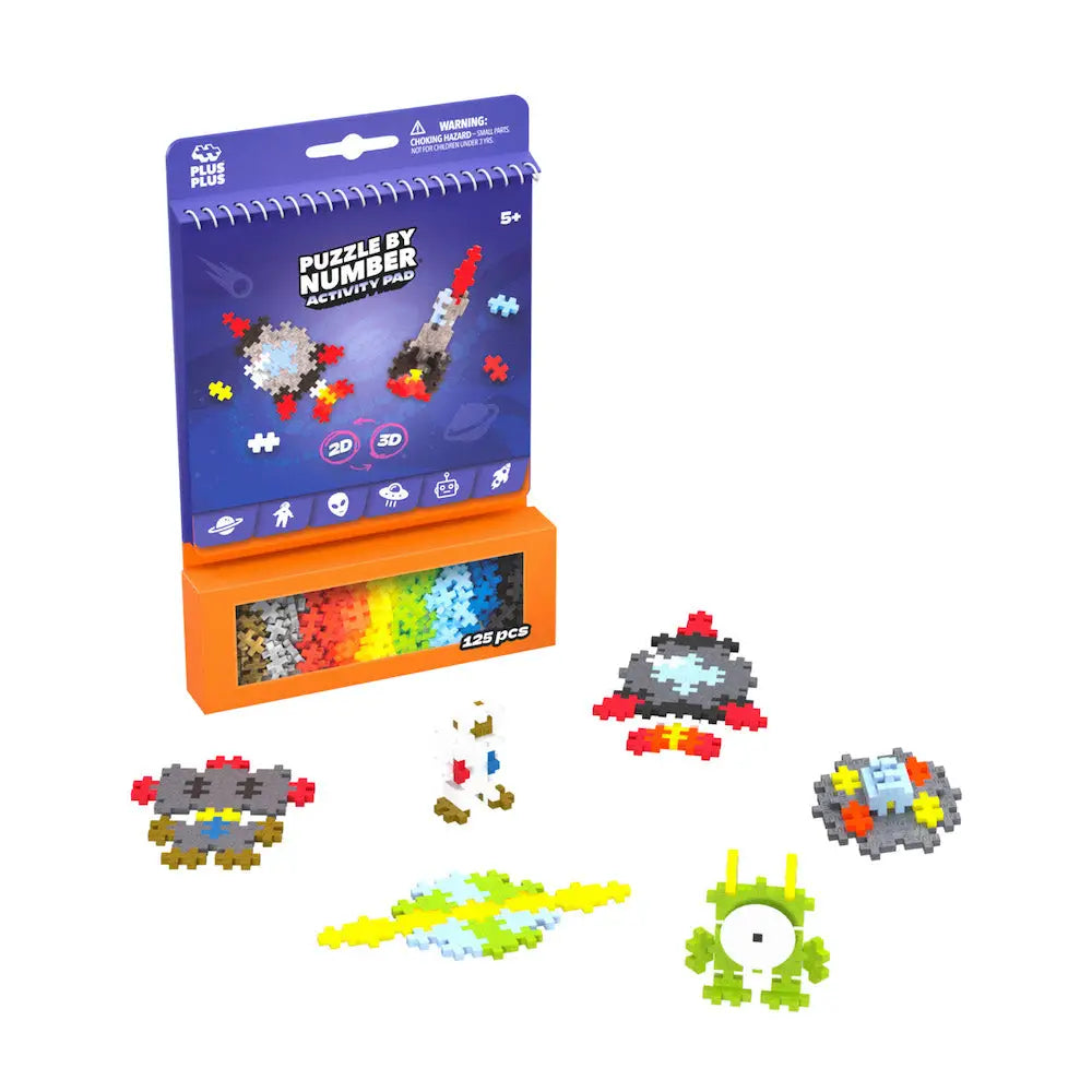 Plus Plus Puzzle By Number- Activity Pad- Space