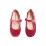 Children Chic Classic Velvet Mary Janes in Pink