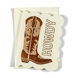 Mini Boot Howdy Greeting Card