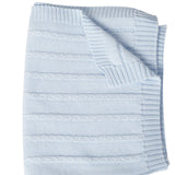 Cable Knit Blanket - Blue