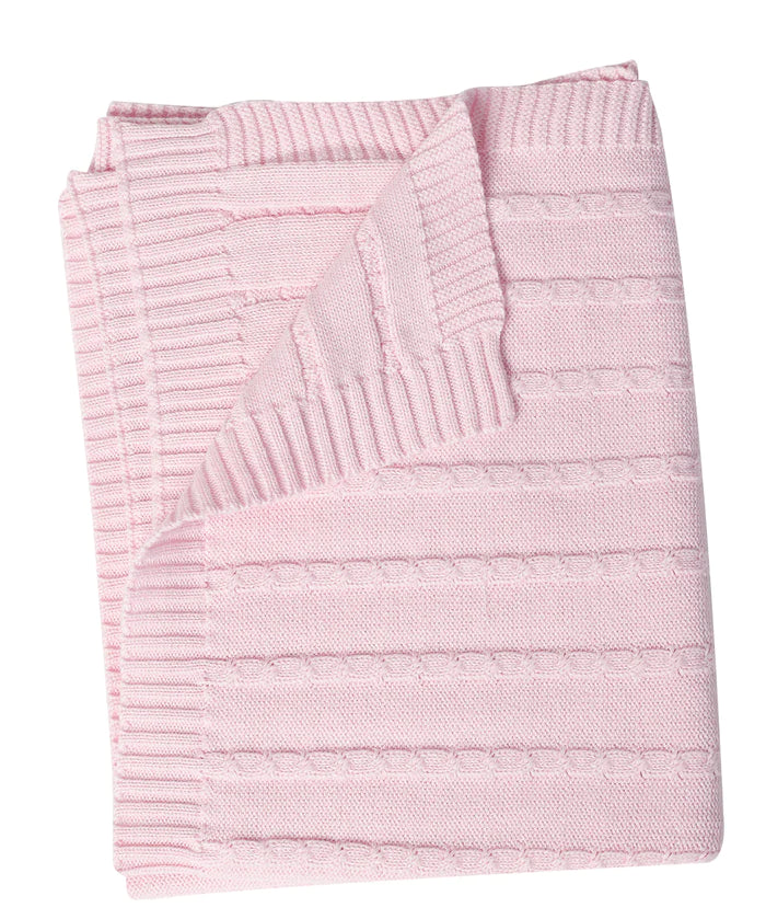 Nellapima Cable Knit Blanket - Pink