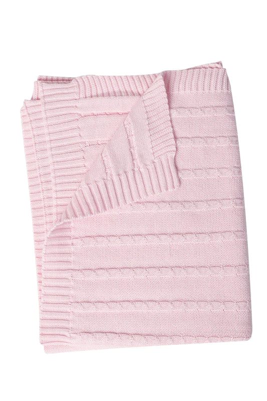 Nellapima Cable Knit Blanket - Pink