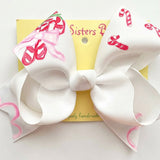 Two Sisters Bows Candy Cane Bouquet Large Bow