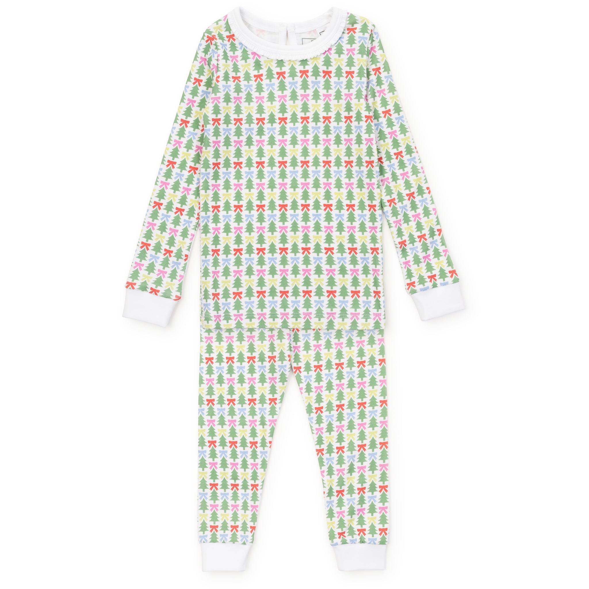 Lila and Hayes Ava Girls' Pajama Pant Set - Tree Topper Bows